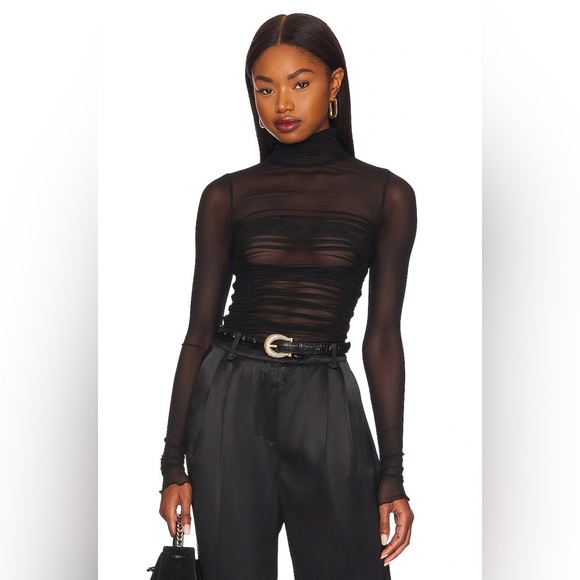 Free People Intimately Under It All Sheer Bodysuit in Chocolate Brown - Picture 1 of 6